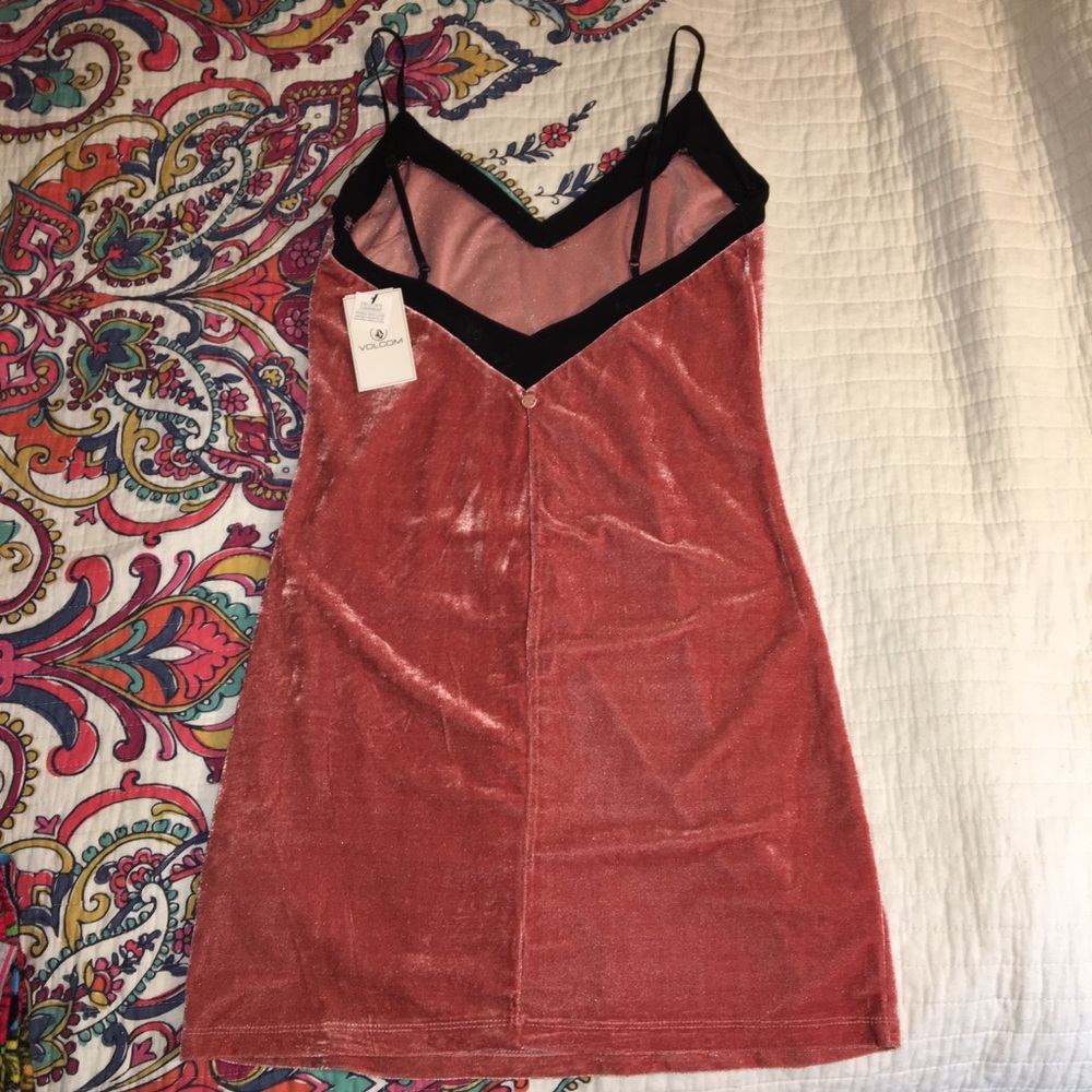 velvet volcom bodycon dress - Picture 3 of 4